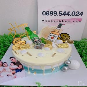 Bánh Kem Chai Rượu Heineken Và Đồng Tiền Vàng - MB99