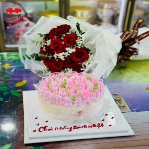 Bánh Kem Tulip Hoa Hồng - NC33