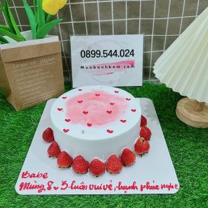 Bánh Kem Dâu Tây Phủ Hồng - MK76