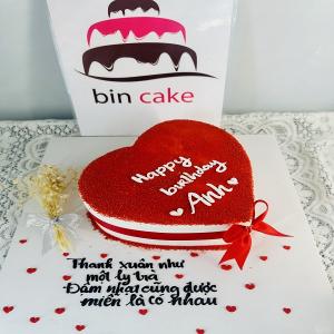 Bánh Kem Sữa Trái Tim Ghi Thông Điệp - MC26