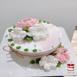 Bánh Kem Tạo Hình 3D Hoa Trắng - MB36